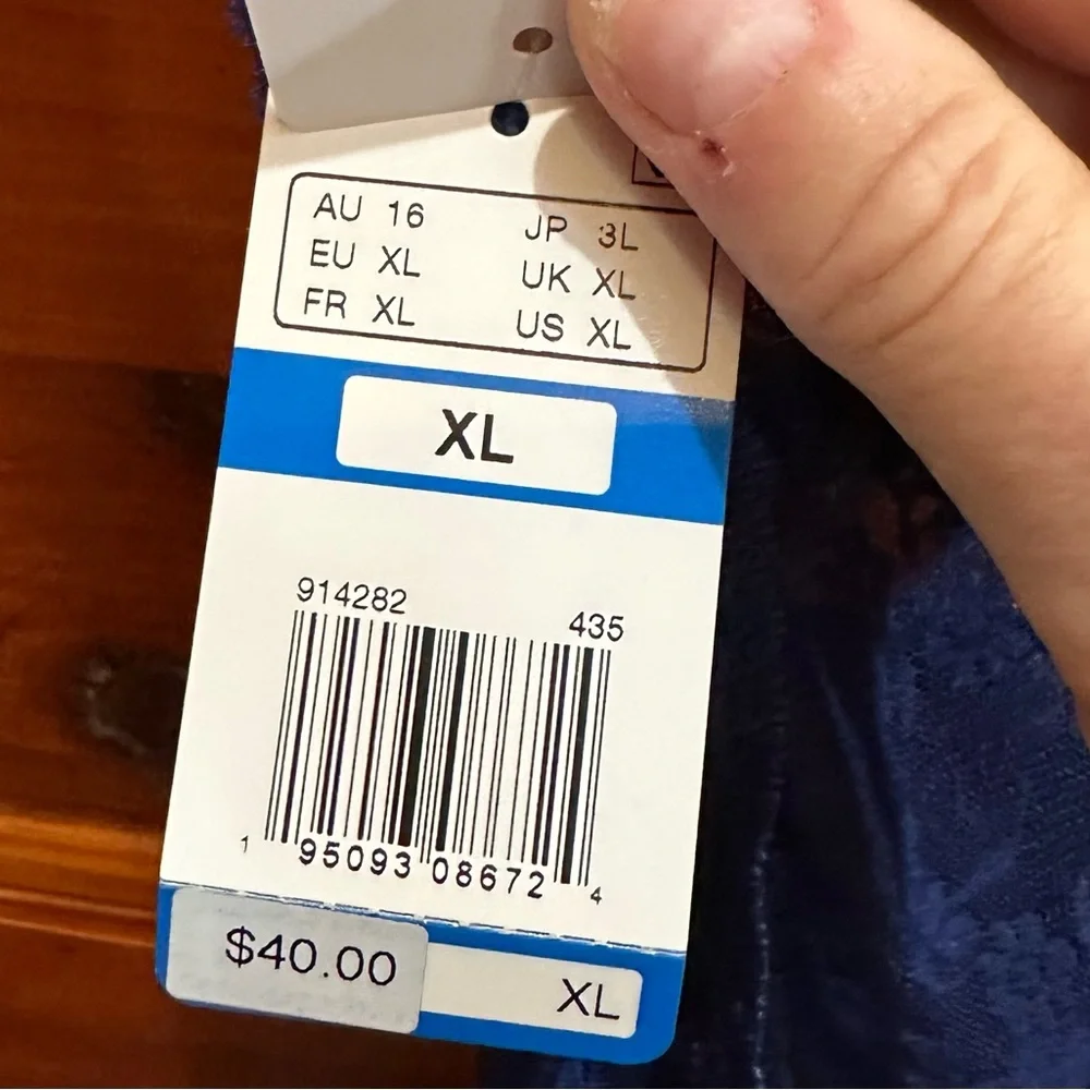 Tempt’d Lace Slip XL navy blue stretch w/bow on straps nice seams & hem NEW wTag - Picture 15 of 15